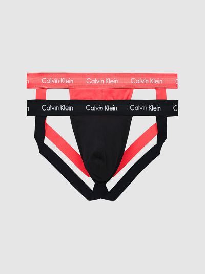 Calvin Klein Underwear HU909664 | Calvin Klein Cotton Stretch Férfi Jockstrap Fekete / Korall